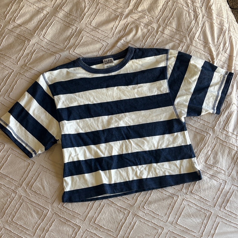 Women’s Striped Navy and White T-Shirt